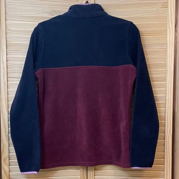 Columbia Women's Two-Tone Fleece Sweatshirt  - Navy Blue and Burgundy - Size S - Picture 8 of 8